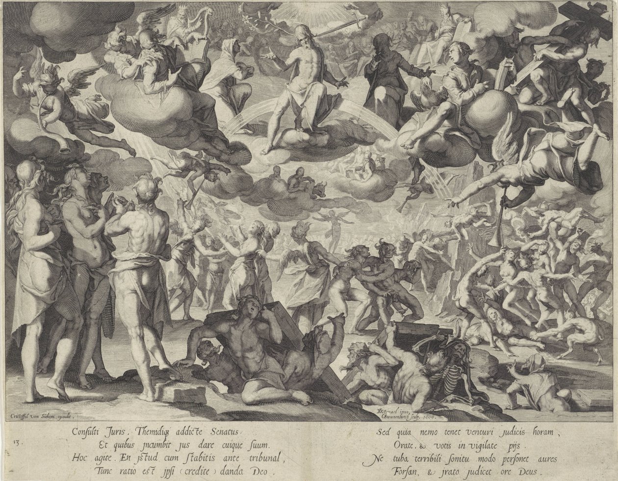 Laatste Oordeel Throne of Justice (serietittel) av Willem Isaacsz. van Swanenburg