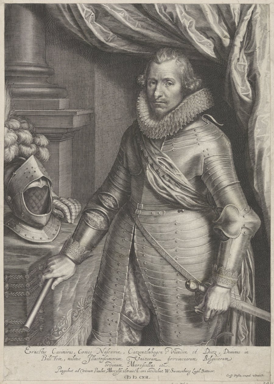 Portrett av Ernst Casimir, greve av Nassau-Dietz av Willem Isaacsz. van Swanenburg