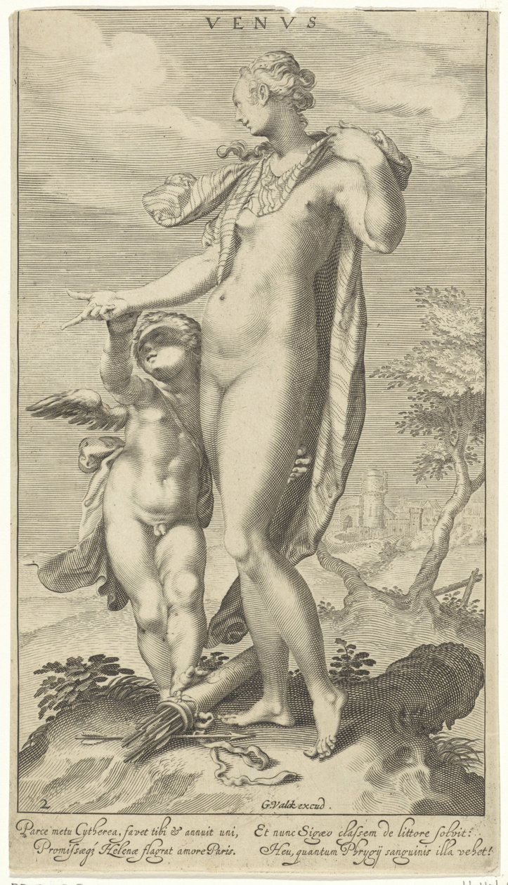 Venus og Amor Venus (tittel på objekt) Judgment of Paris (serietittel) av Willem Isaacsz. van Swanenburg
