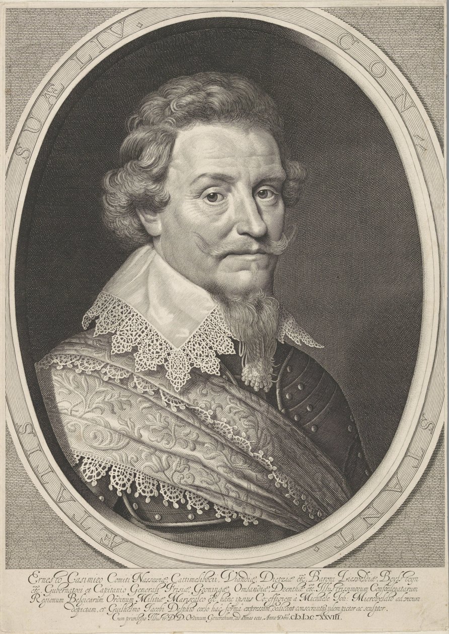 Portrett av Ernst Casimir, greve av Nassau-Dietz av Willem Jacobsz Delff