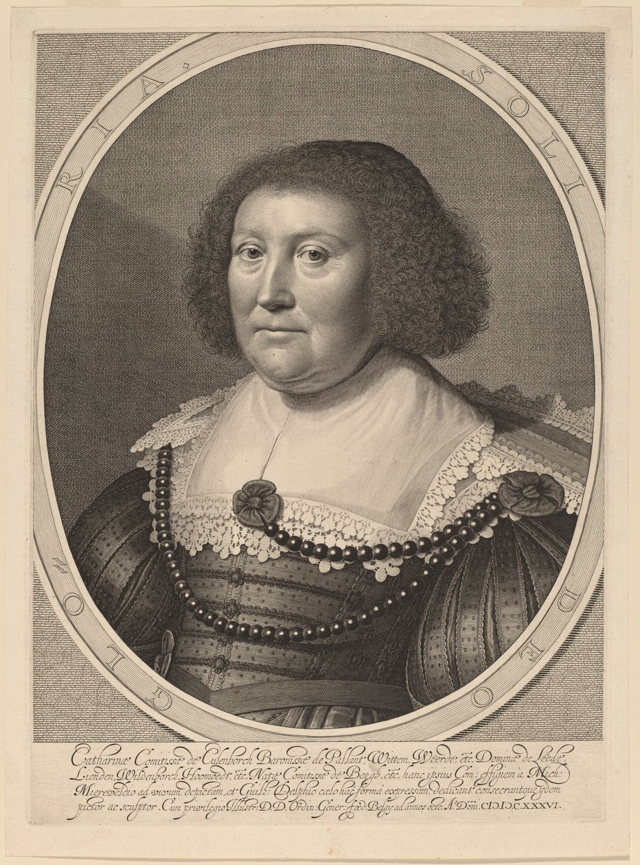 Catherine, grevinne av Pallandt av Willem Jacobsz Delff after Michiel van Miereveld