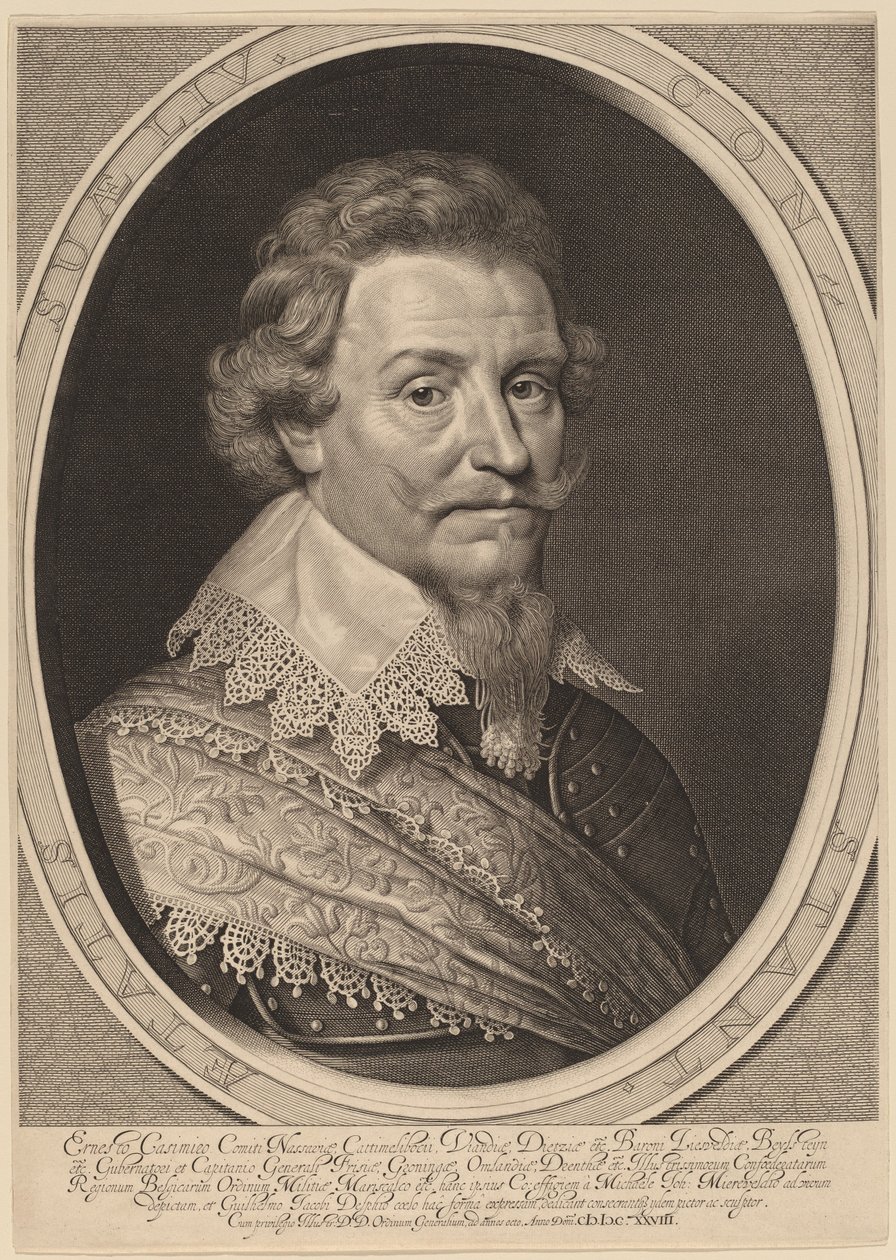 Ernest Casimir, greve av Nassau-Dietz av Willem Jacobsz Delff after Michiel van Miereveld
