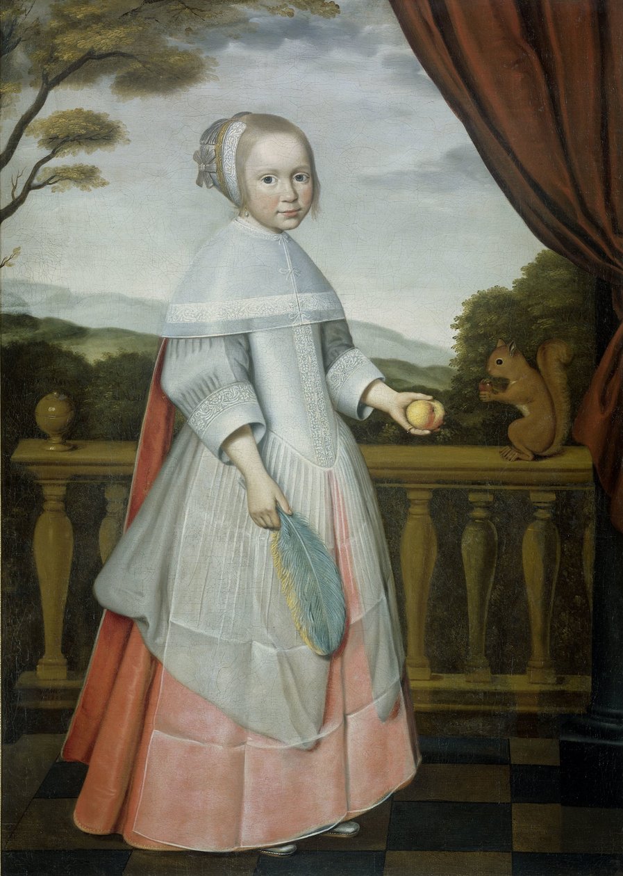 Portrett av Elisabeth van Oosten (1660-1714), som et barn av Willem Jansz. Ploy (attributed to)
