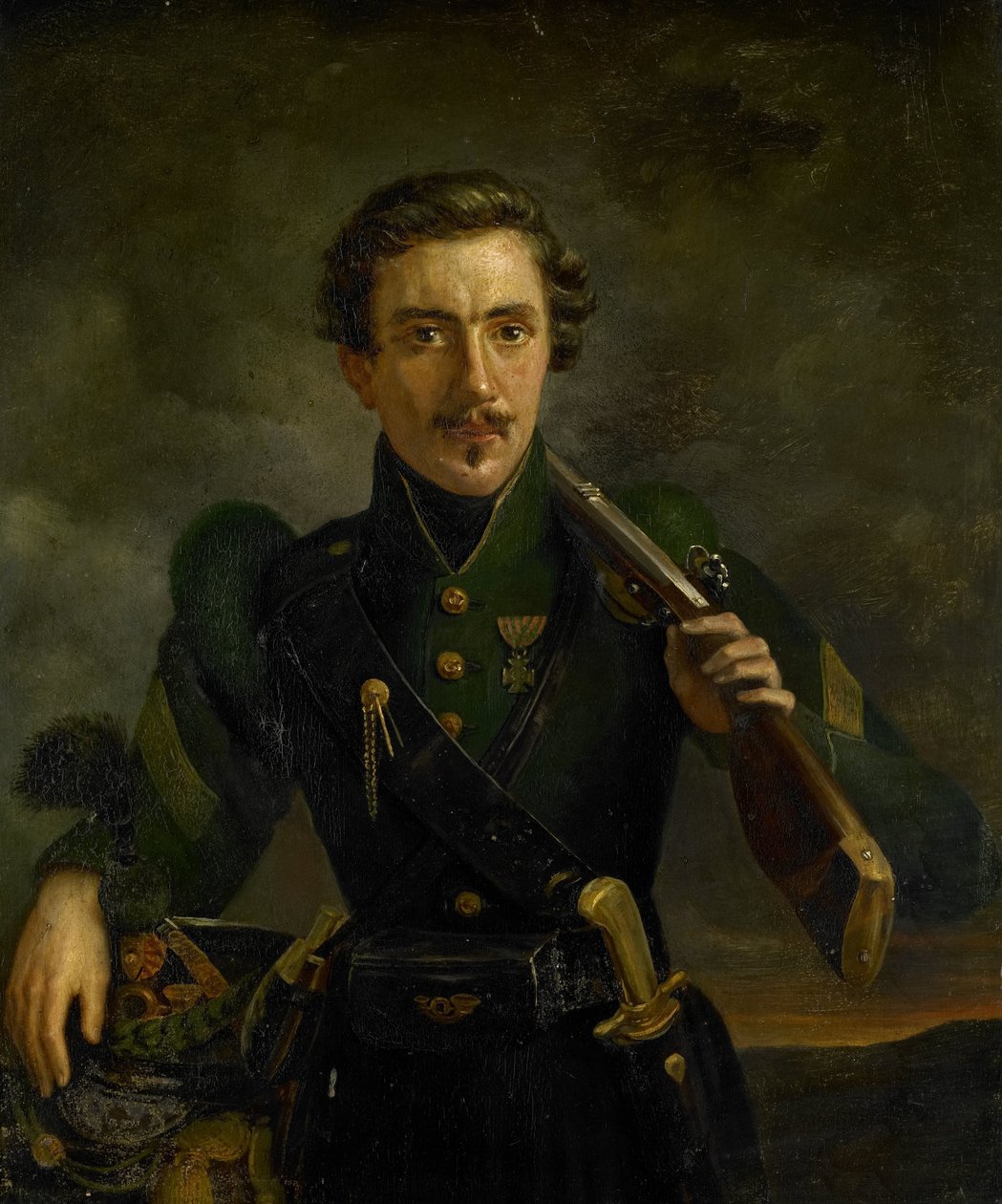 Selvportrett i riflenes uniform av Willem Jodocus Mattheus Engelberts