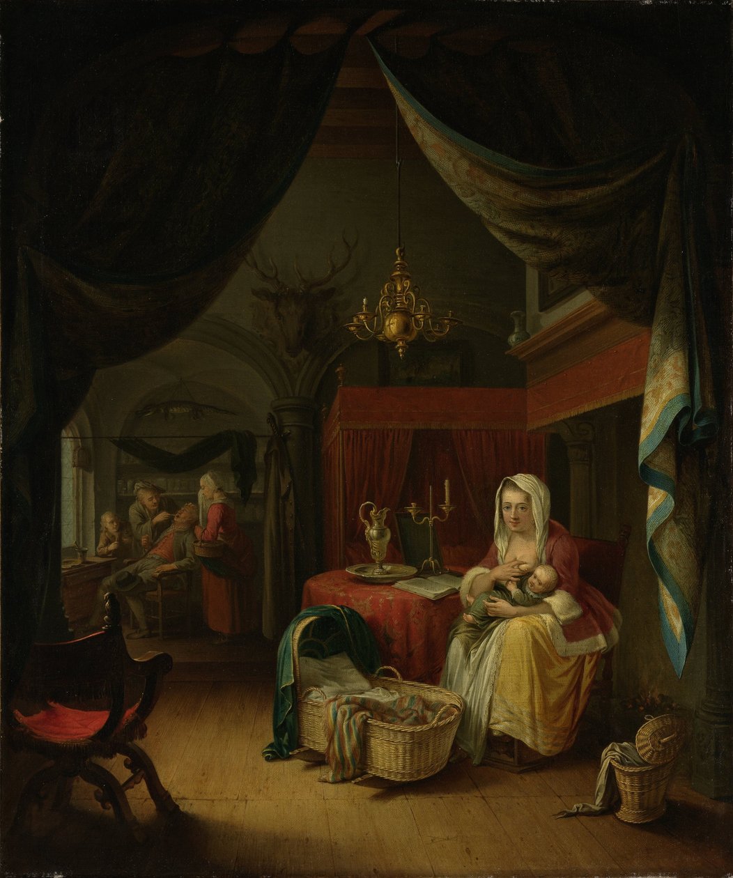 Triptych: Allegory of Art Training av Willem Joseph Laquy
