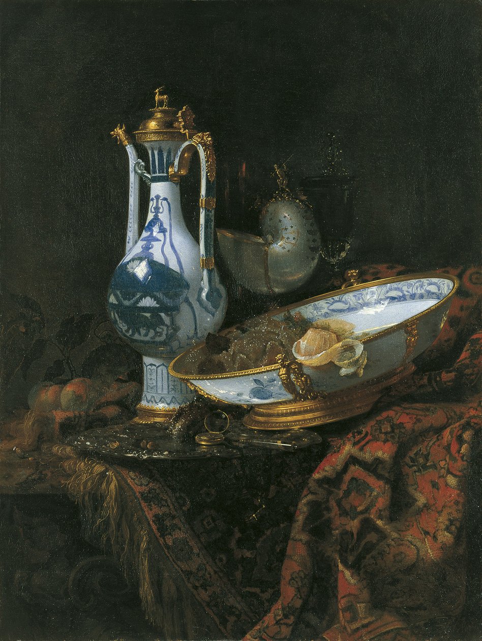 Stilleben med Nautilus Cup av Willem Kalf