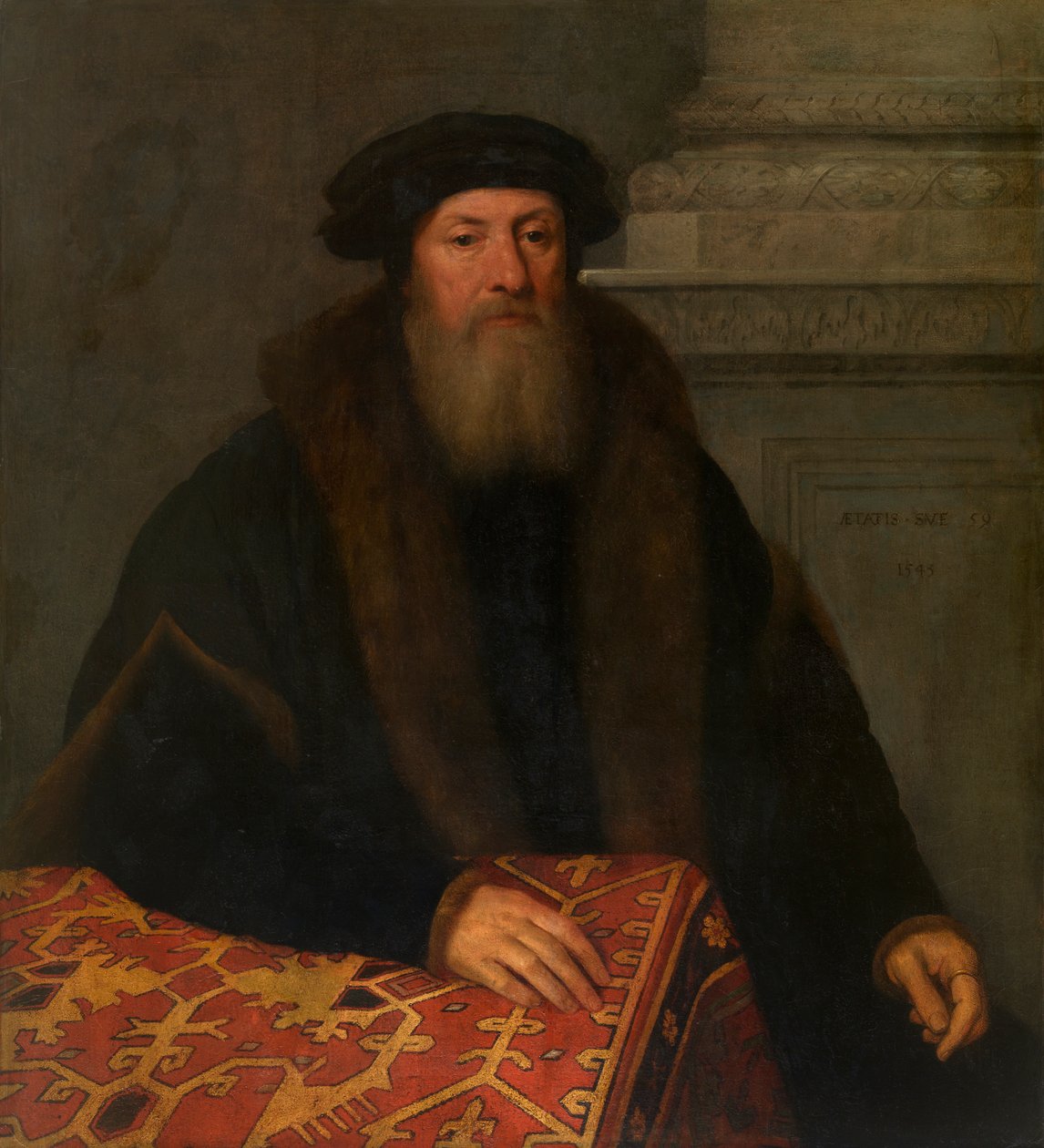 Portrett av en mann (olje på lerret, overføring fra panel) av Willem Key