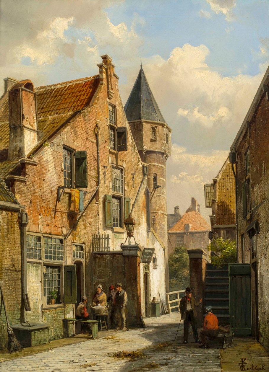 Utsikt over Leiden, 1891 av Willem Koekkoek