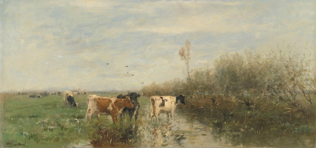 Kyr i en fuktig eng av Willem Maris