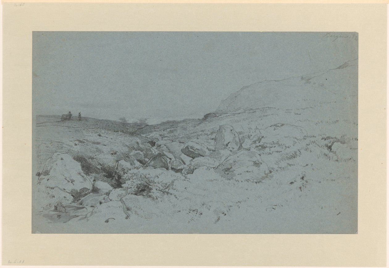 Kupert landskap med bekk, nær Bergen i Norge av Willem Maris