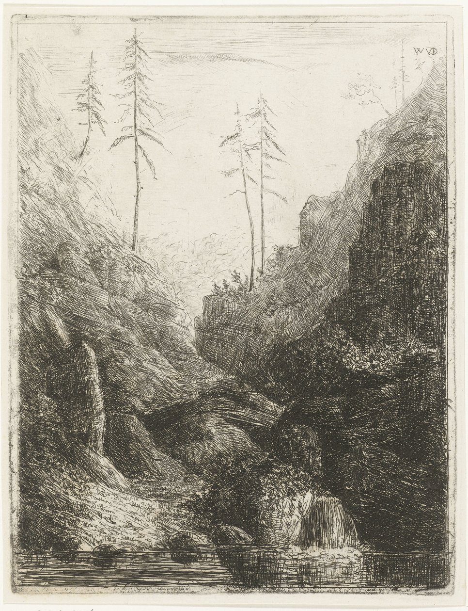 Steinete landskap av Willem Matthias Jan van Dielen