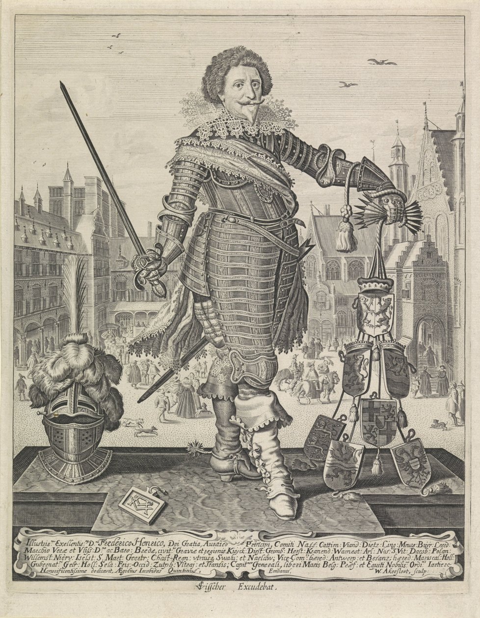 Portrett av Frederik Hendrik, Prince of Orange av Willem Outgertsz. Akersloot