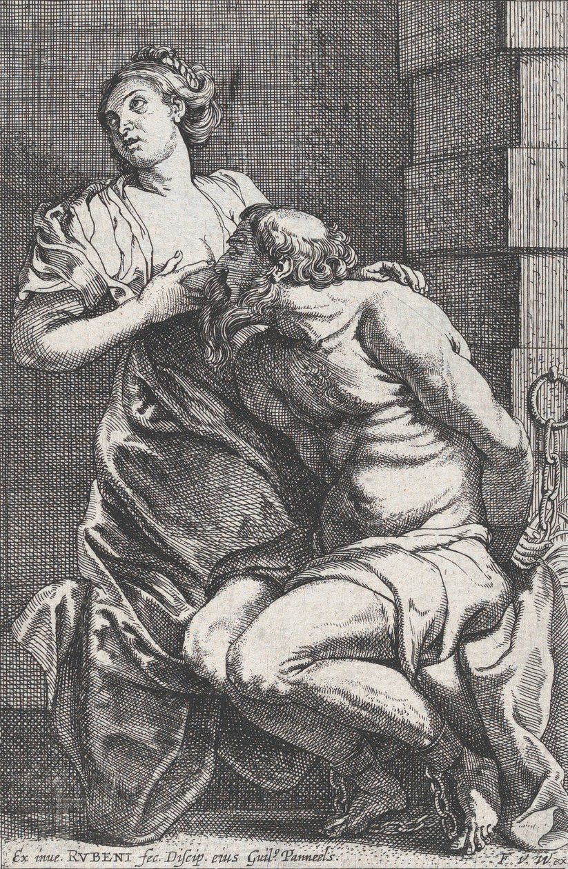 Cimon og Pero, ca. 1631. av Willem Panneels