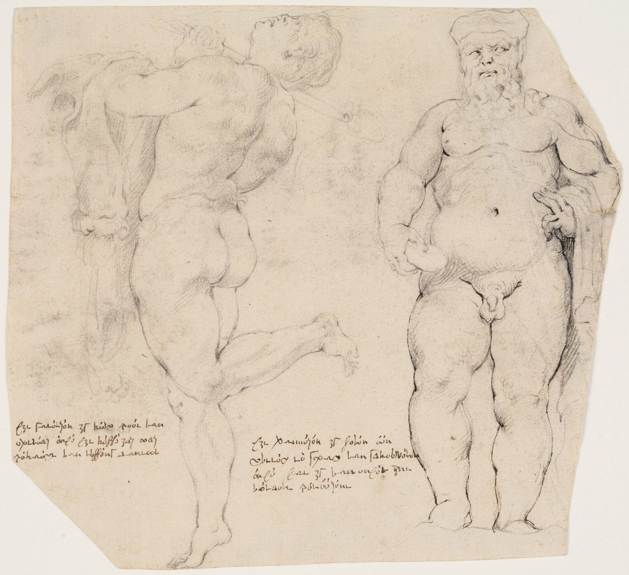 Dansende Satyr og Standing Silenus av Willem Panneels
