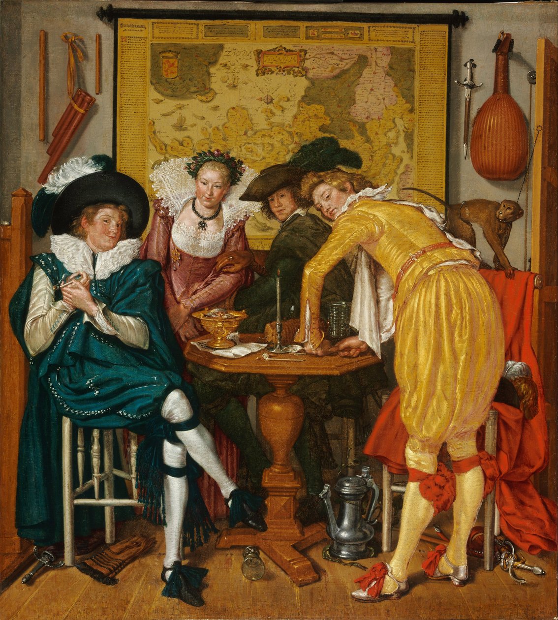 Godt selskap - Buytewech, Willem Pietersz. (1591/92-1624) - 1620 - Olje på lerret - 72,6x65,4 - Museum of Fine Arts, Budapest av Willem Pietersz Buytewech
