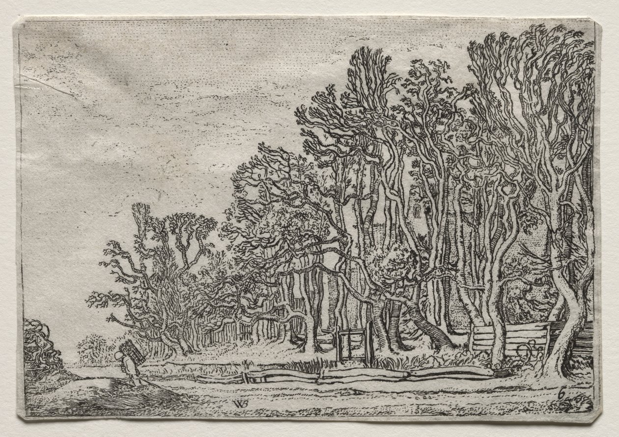 Settet av landskapene: To plankehekker av Willem Pietersz Buytewech
