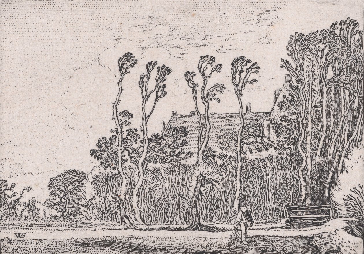 Såmannen, fra Verscheyden Landtschapjes Various Little Landscapes, Plate 5, ca. 1616. av Willem Pietersz. Buytewech