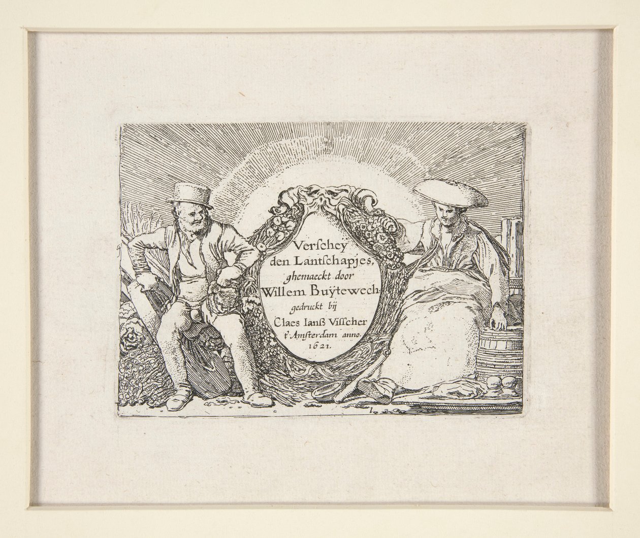 Tittelside for The Set of the Landscapes av Willem Pietersz. Buytewech