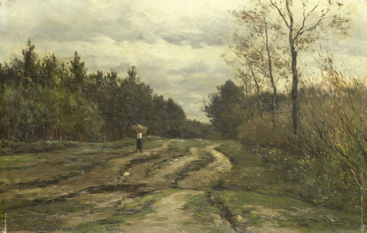 Country Road nær Laren, (provinsen Nord-Holland) av Willem Roelofs (I)