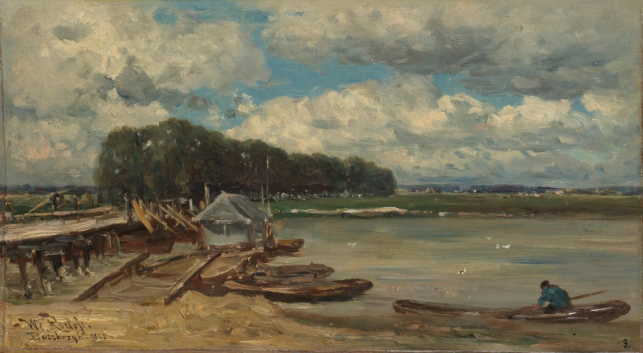 Broen over IJssel nær Doesburg av Willem Roelofs (I)