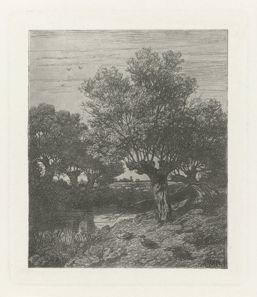 Ender ved en grøft av Willem Roelofs (I)