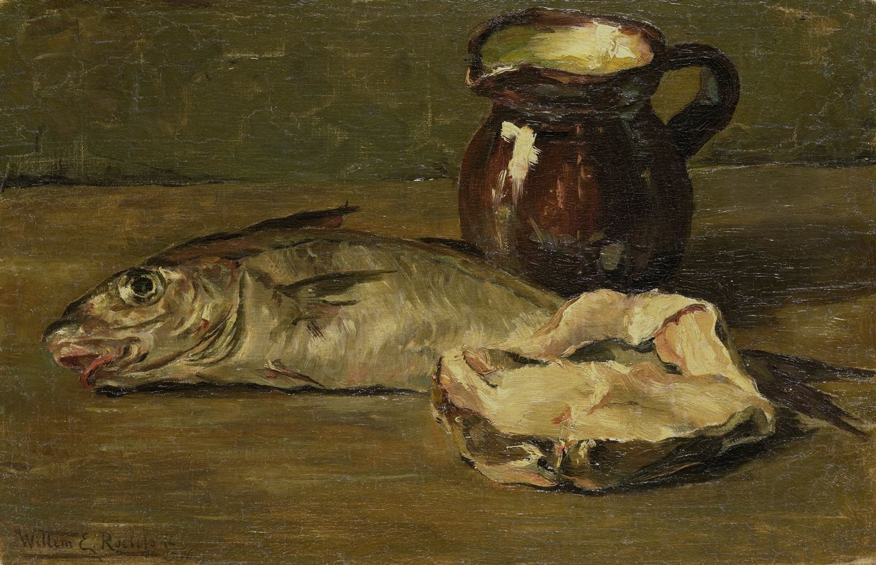 Stilleben med torsk av Willem Roelofs