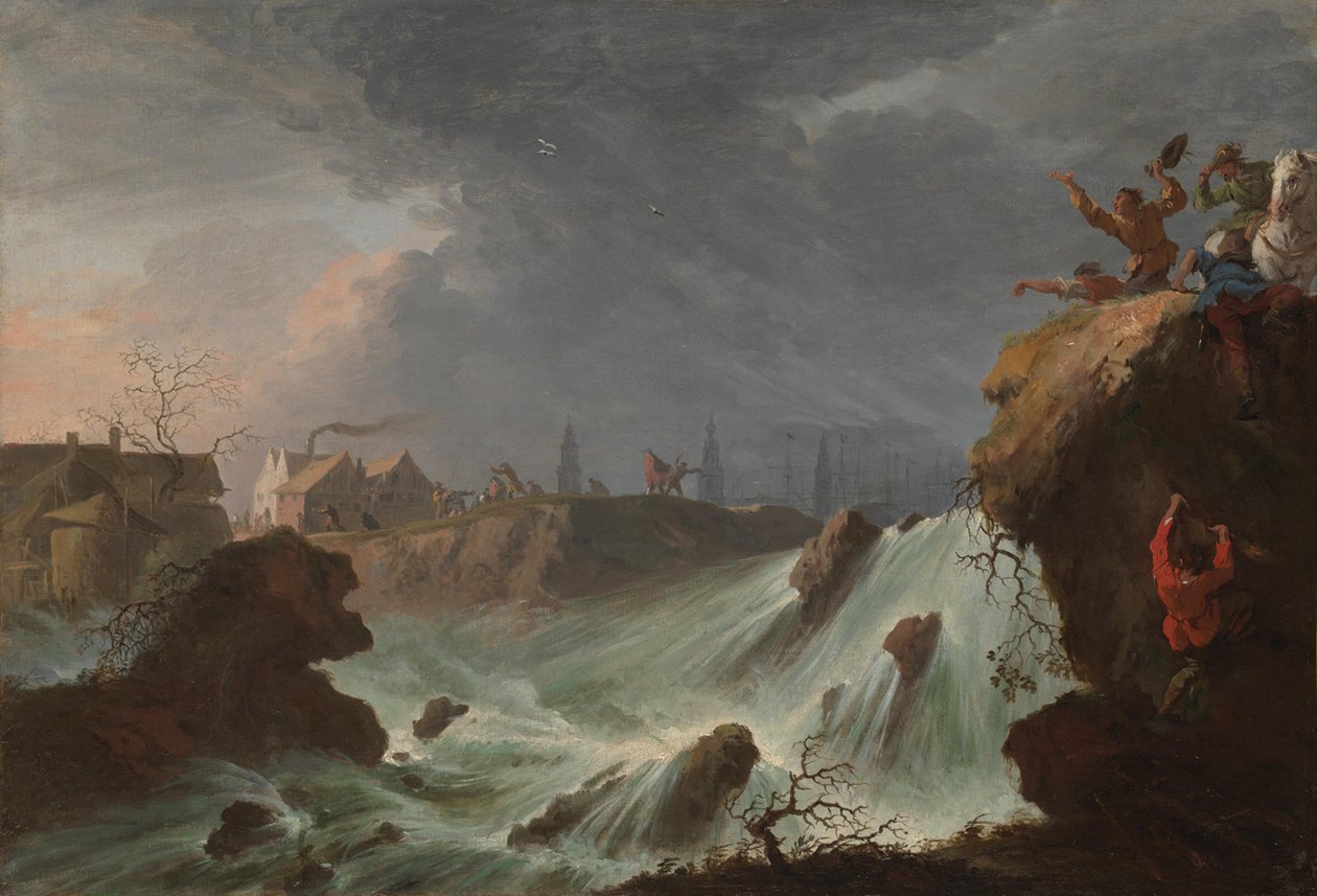 Bruddet på Sint Antoniesdijk ved Houtewael i 1651 av Willem Schellinks