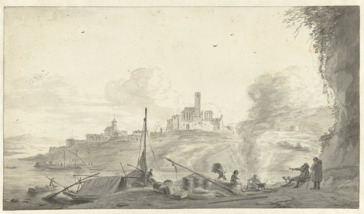 italiensk landskap av Willem Schellinks
