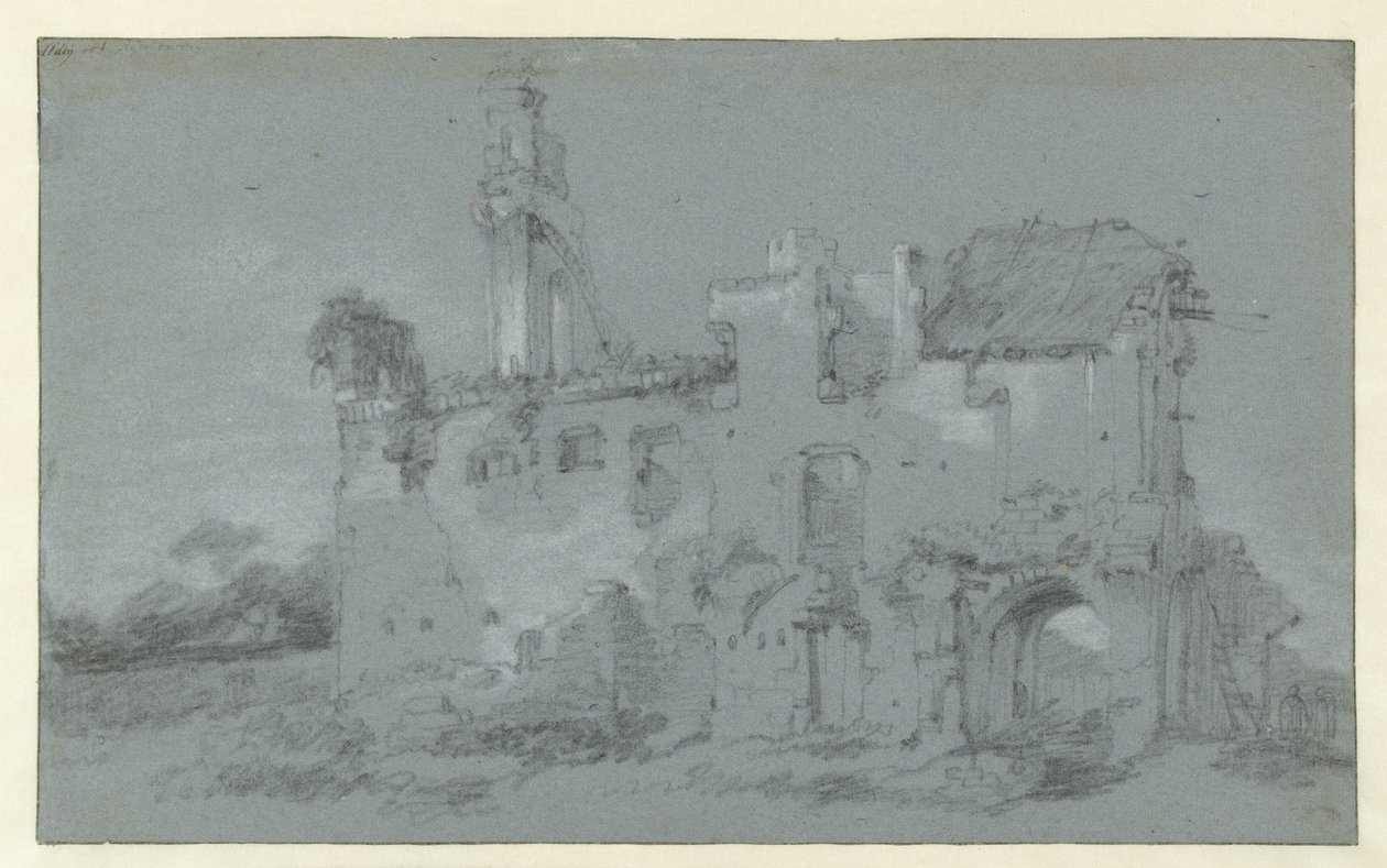 Ruinene av klosteret i Rijnsburg av Willem Schellinks