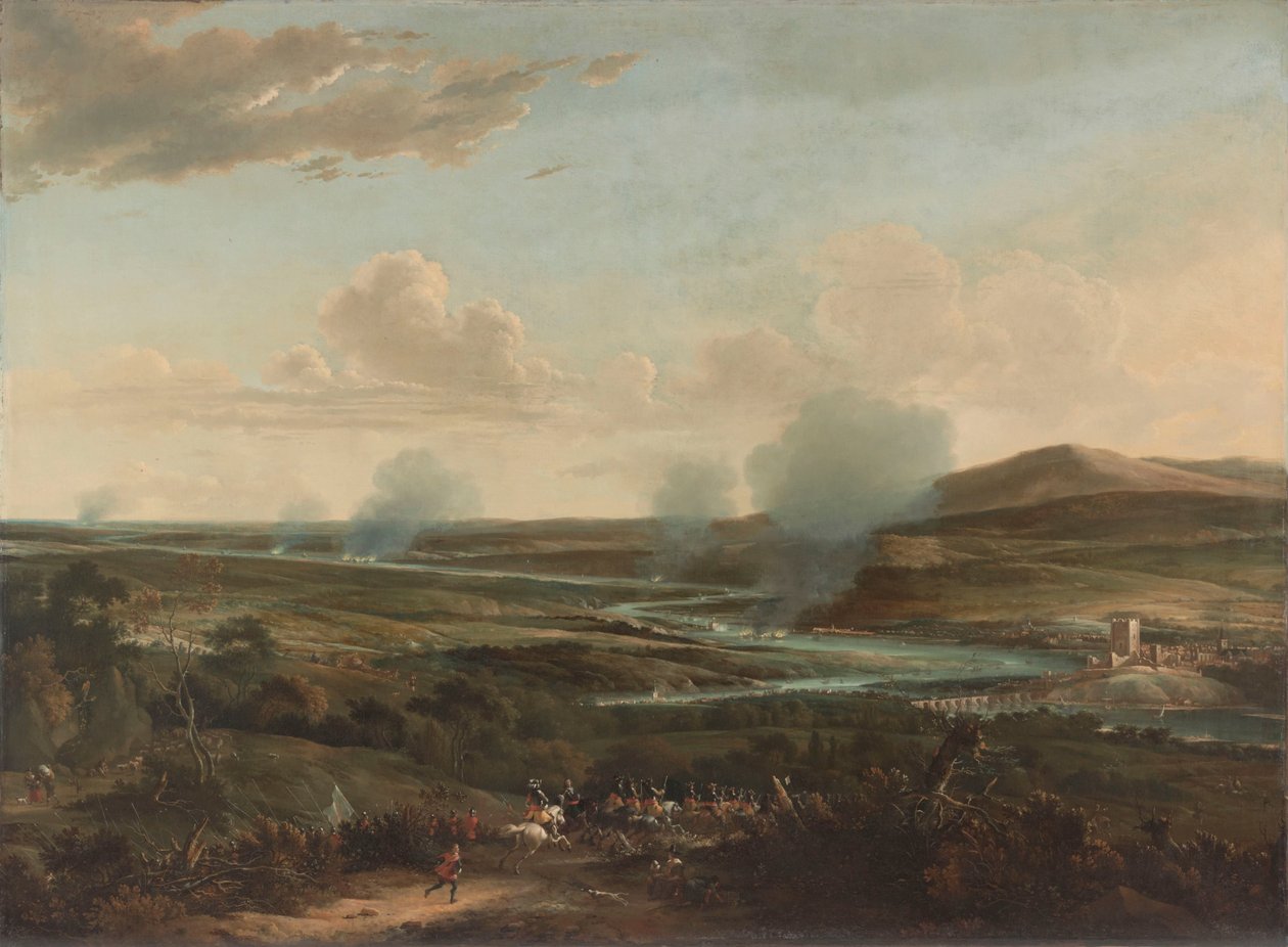 Slaget ved Medway Reise til Chatham, 1667: sett fra en høyde nær Rochester av Willem Schellinks