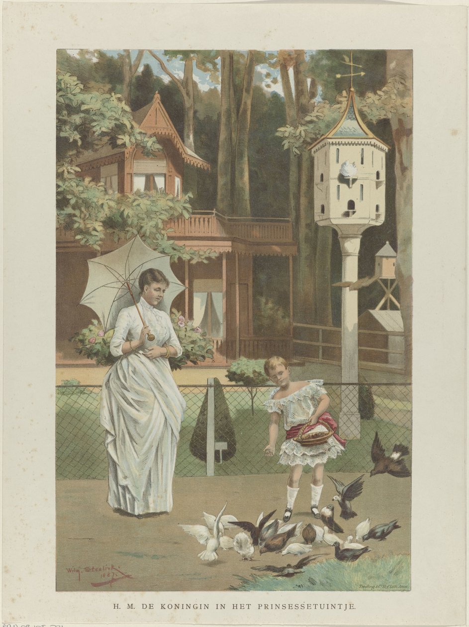 Portrett av Emma, ​​dronningregent av Nederland, og Wilhelmina, dronning av Nederland av Willem Steelink (II)