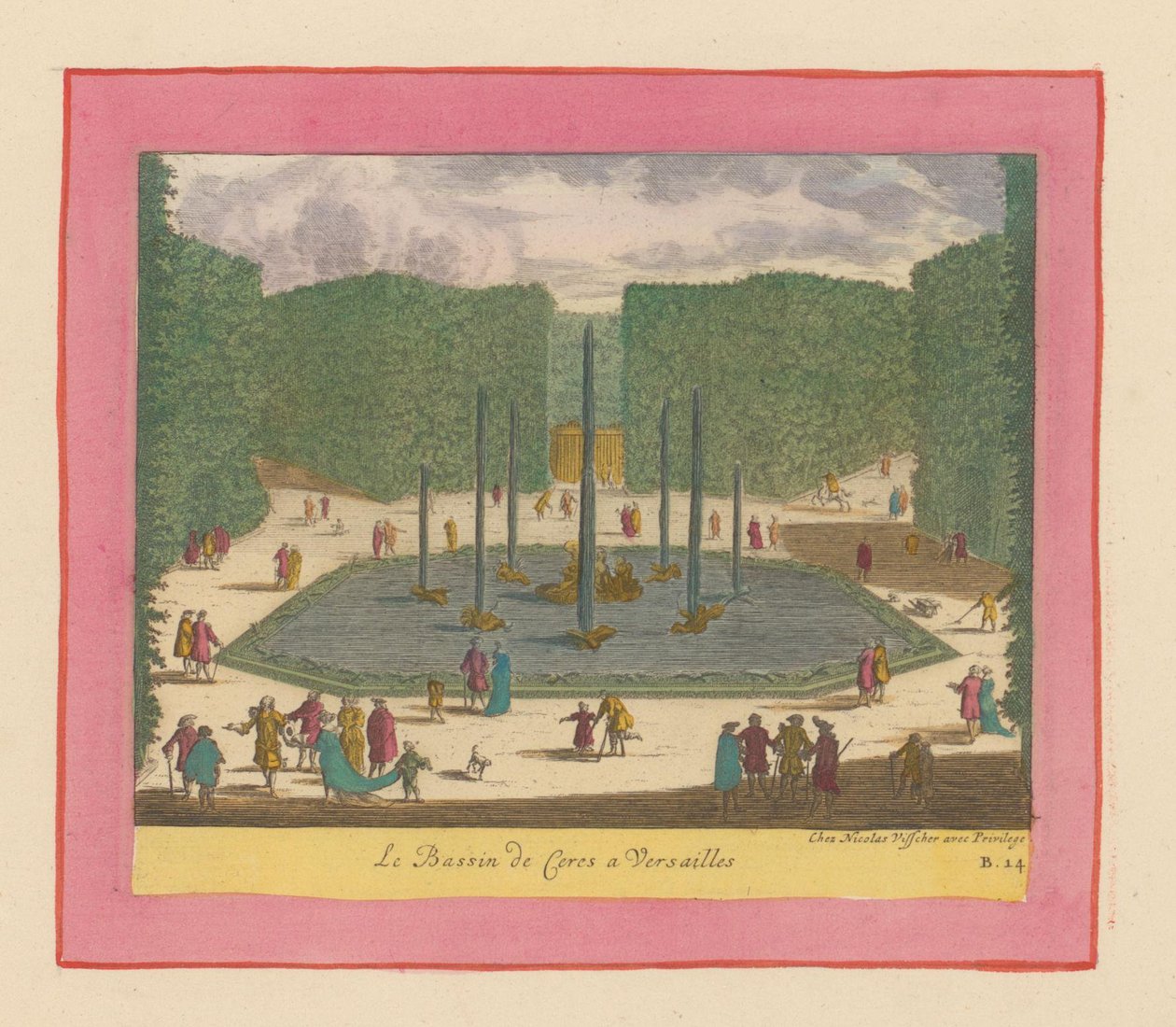 Becken und Brunnen der Ceres in den Gärten von Versailles av Willem Swidde