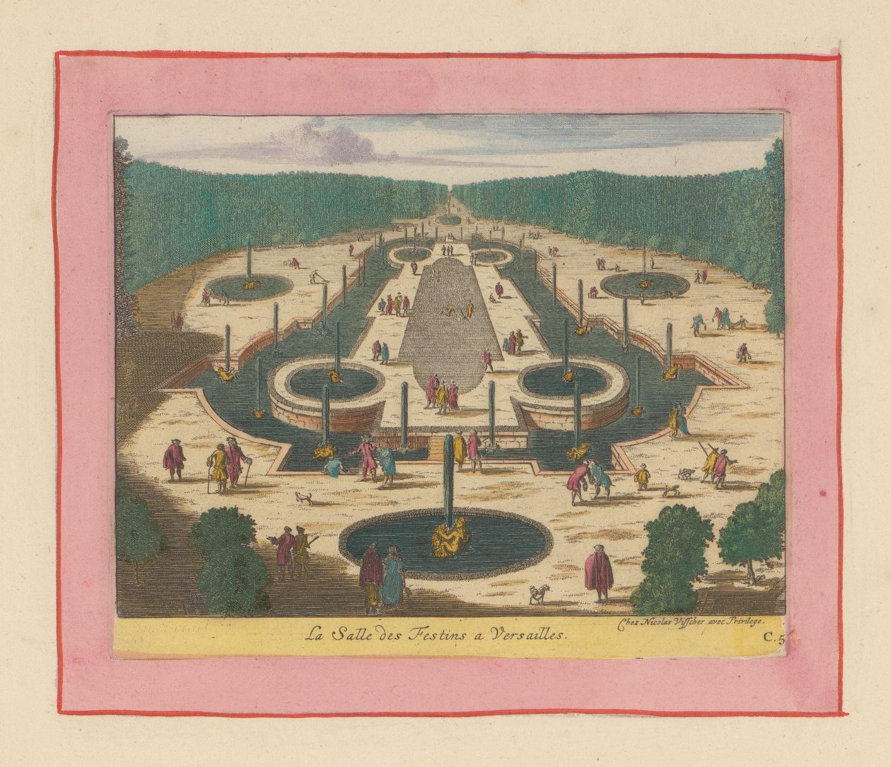 Festsaal in den Gärten von Versailles av Willem Swidde