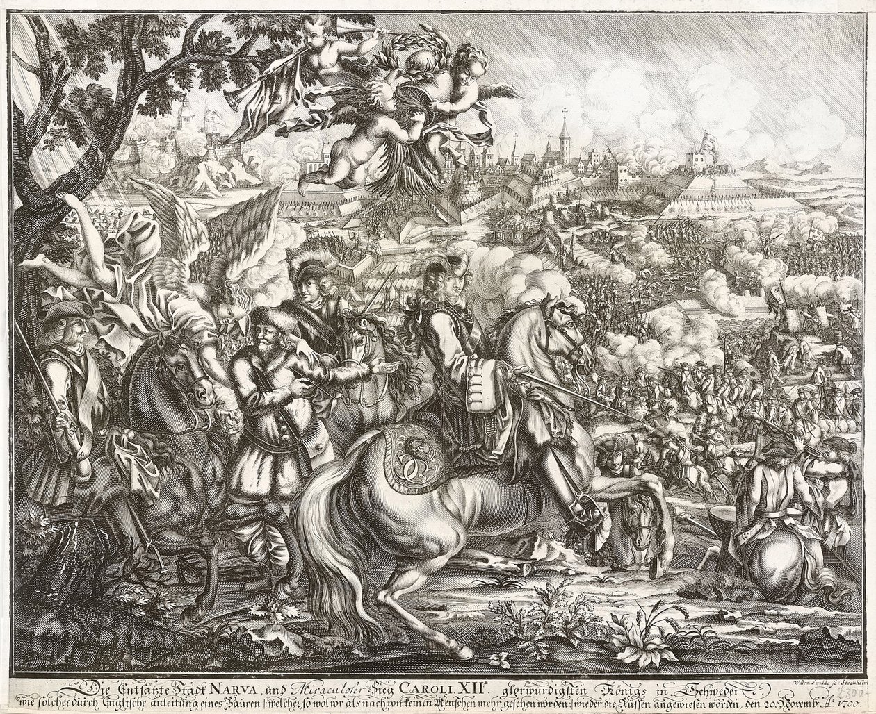 Slaget ved Narva 19. november 1700 av Willem Swidde