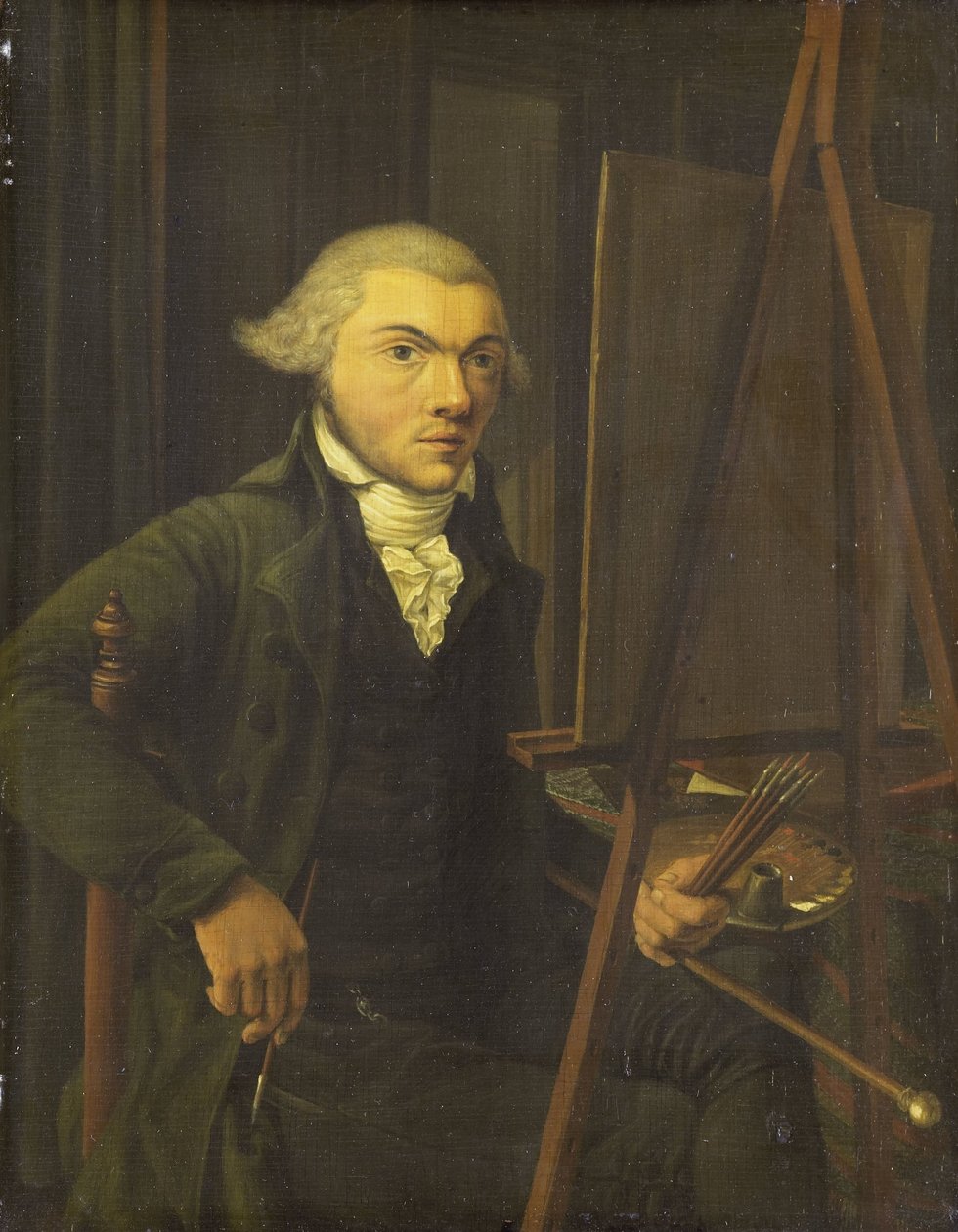 Portrett av en maler, sannsynligvis Harmanus Uppink av Willem Uppink