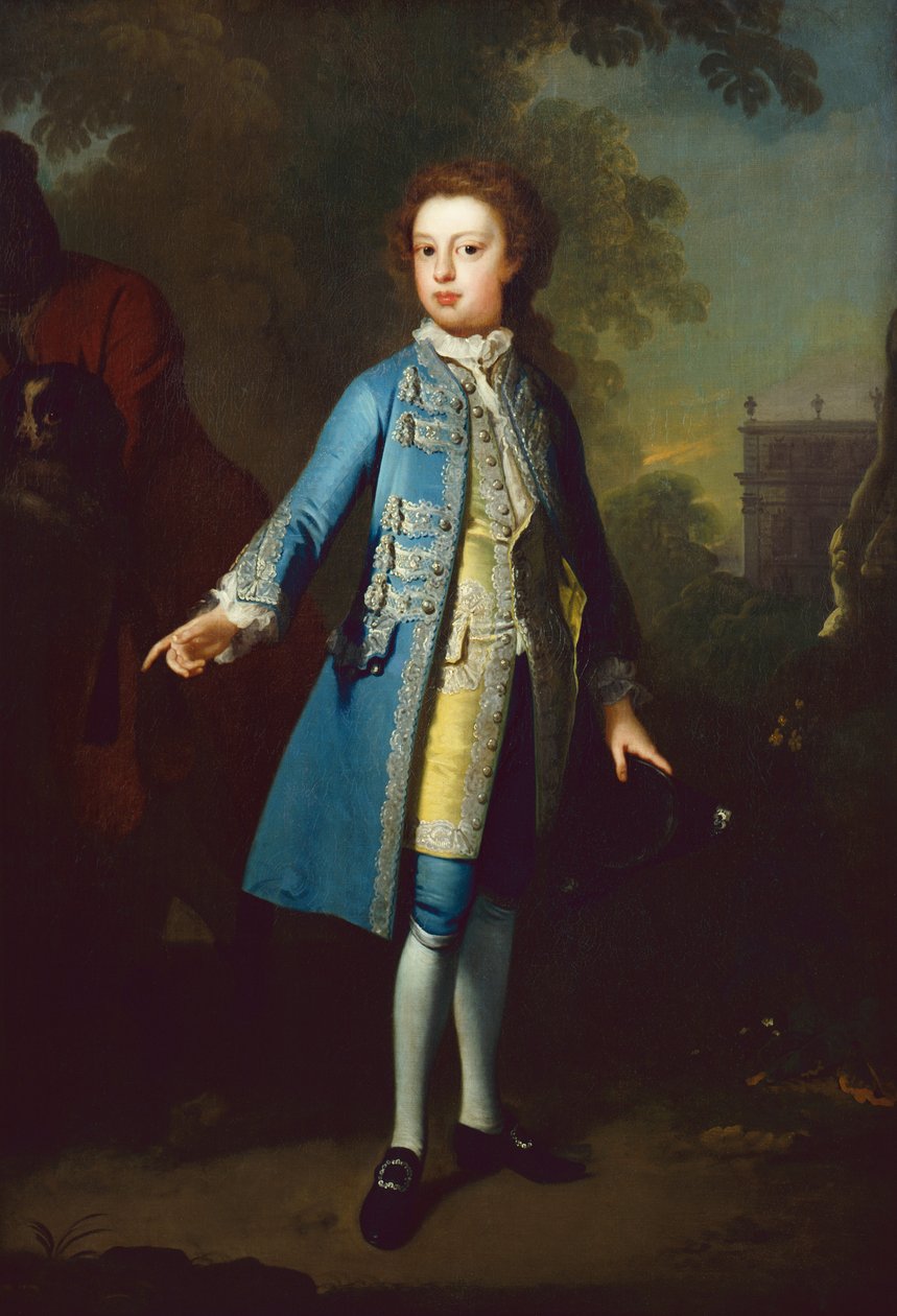 Portrett av den tredje hertugen av Chandos som en gutt (olje på lerret) av Willem Verelst
