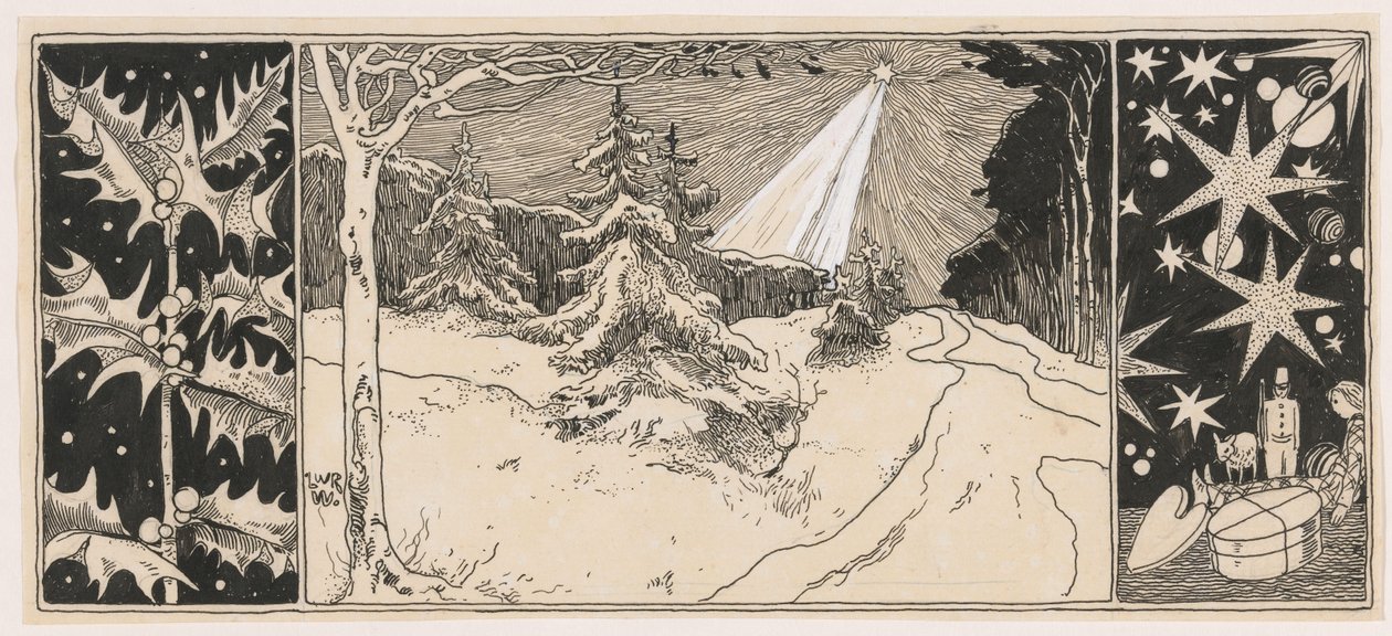 Stjernen skinner i et vinterlandskap av Ludwig Willem Reymert Wenckebach