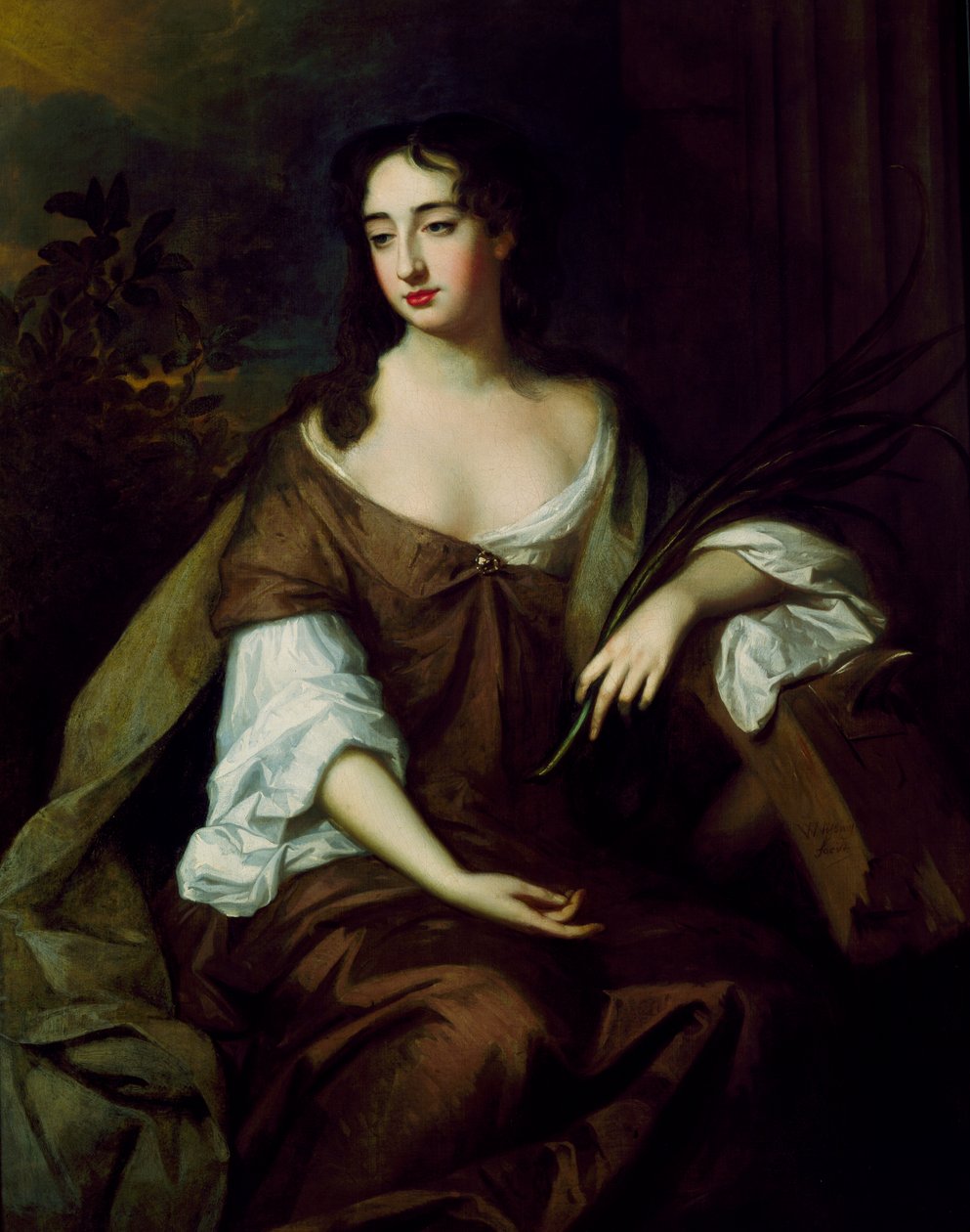 A Lady as St. Catherine (olje på lerret) av Willem Wissing
