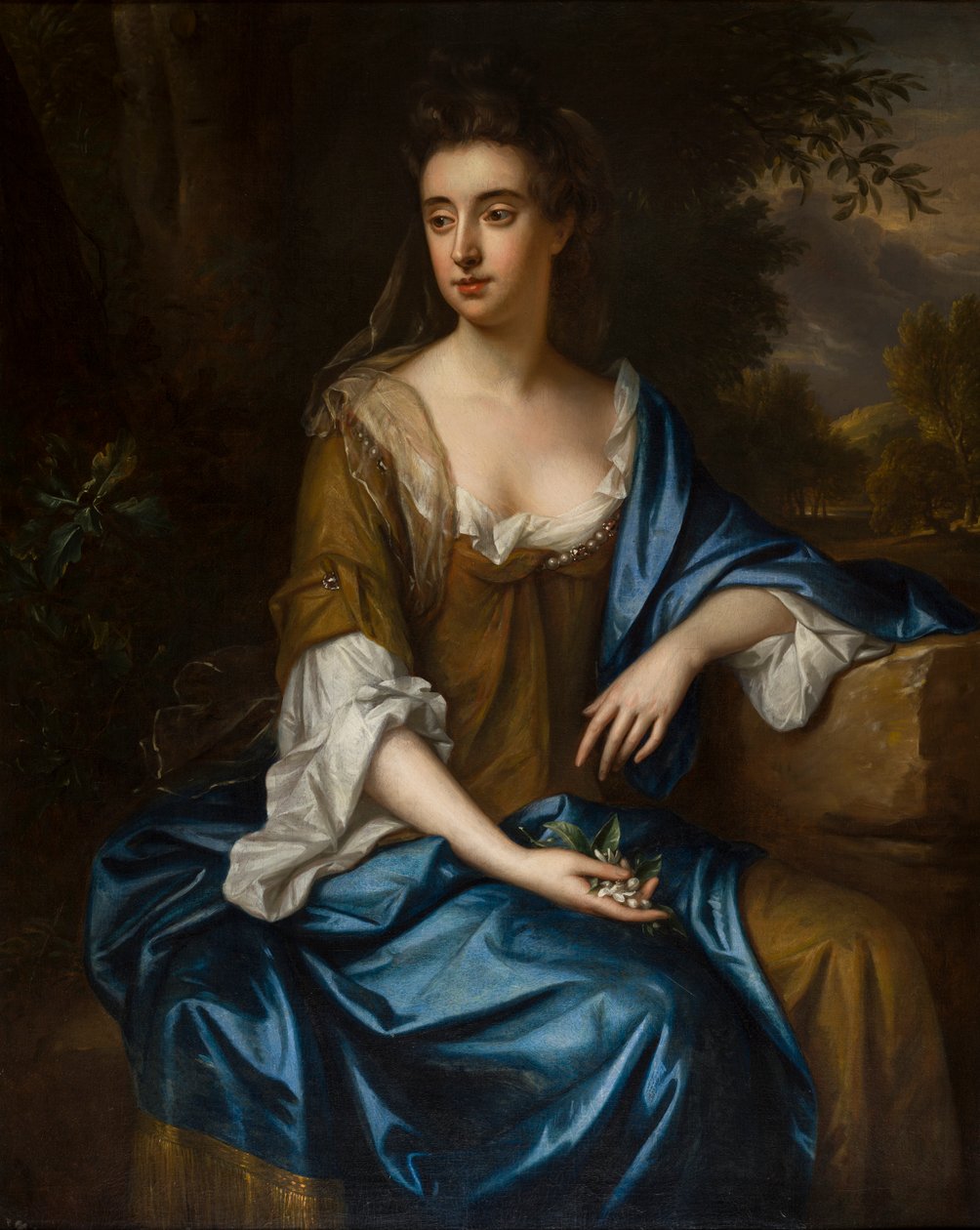 Portrett av en ukjent dame, ca. 1675-87 (olje på lerret) av Willem Wissing