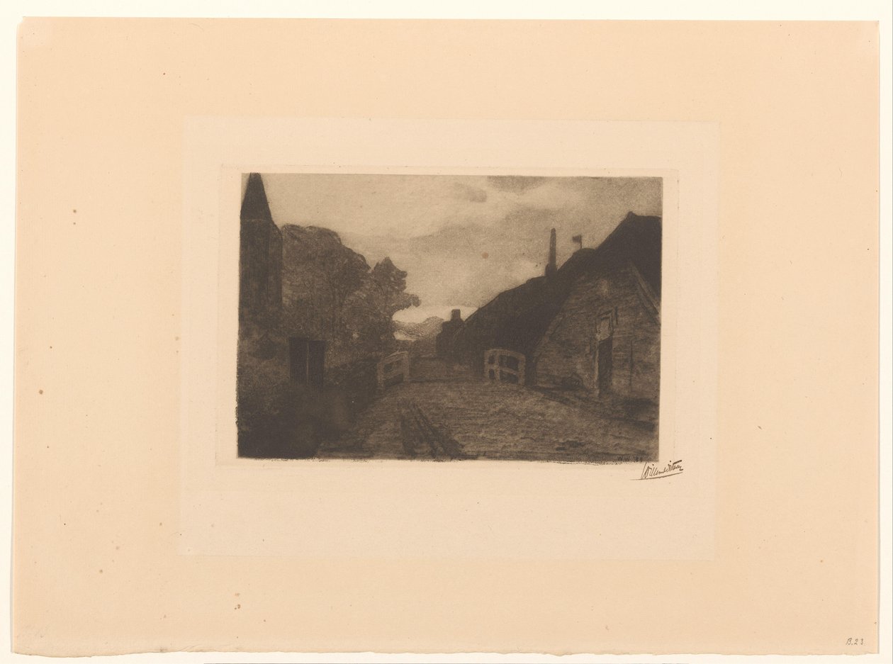 Bygdevei i Diepenheim av Willem Witsen (signed by artist)