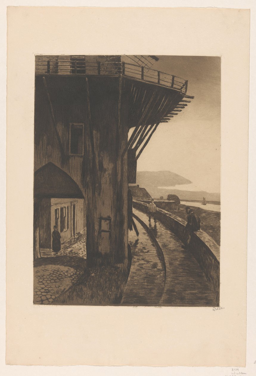 Utsikt over Molenpoort i Wijk bij Duurstede av Willem Witsen (signed by artist)