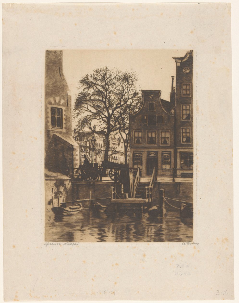 Overtalelse ved Montelbaanstoren i Amsterdam av Willem Witsen (signed by artist)