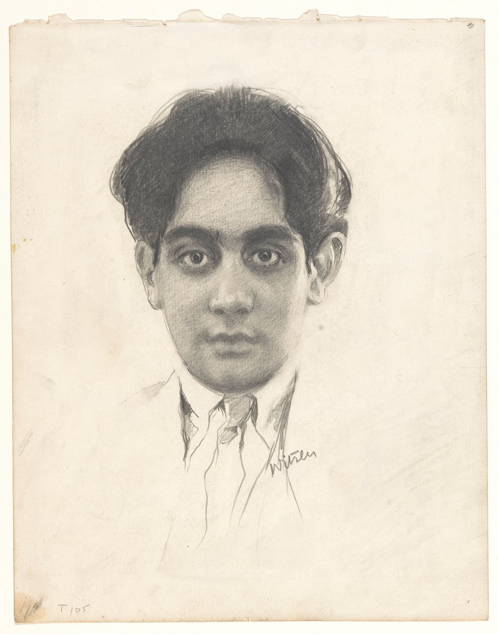 Portrett van Karamjit Singh Sahib Bahadur, prins van Kapurthala av Willem Witsen (signed by artist)