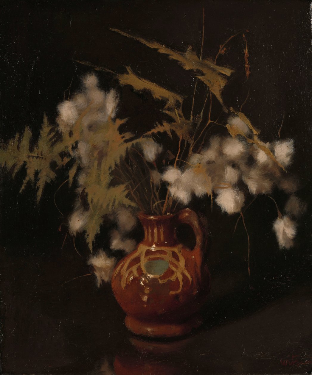 Fluffy blomster i en kanne av Willem Arnoldus Witsen