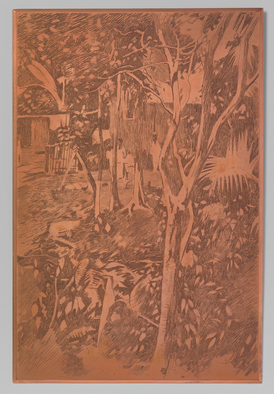 Ansicht in der Kampong, Buitenzorg av Willem Witsen