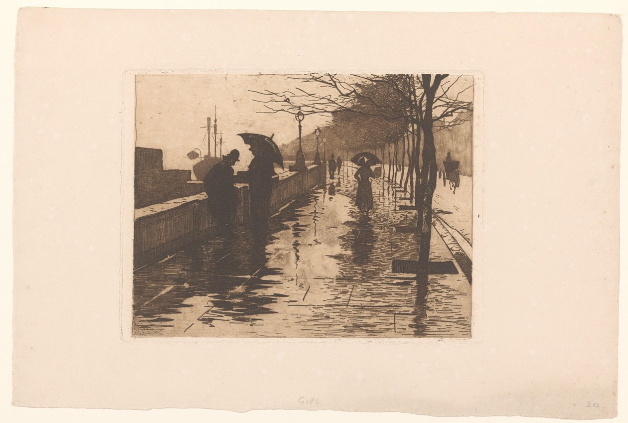 Utsikt over Victoria Embankment i London av Willem Arnoldus Witsen