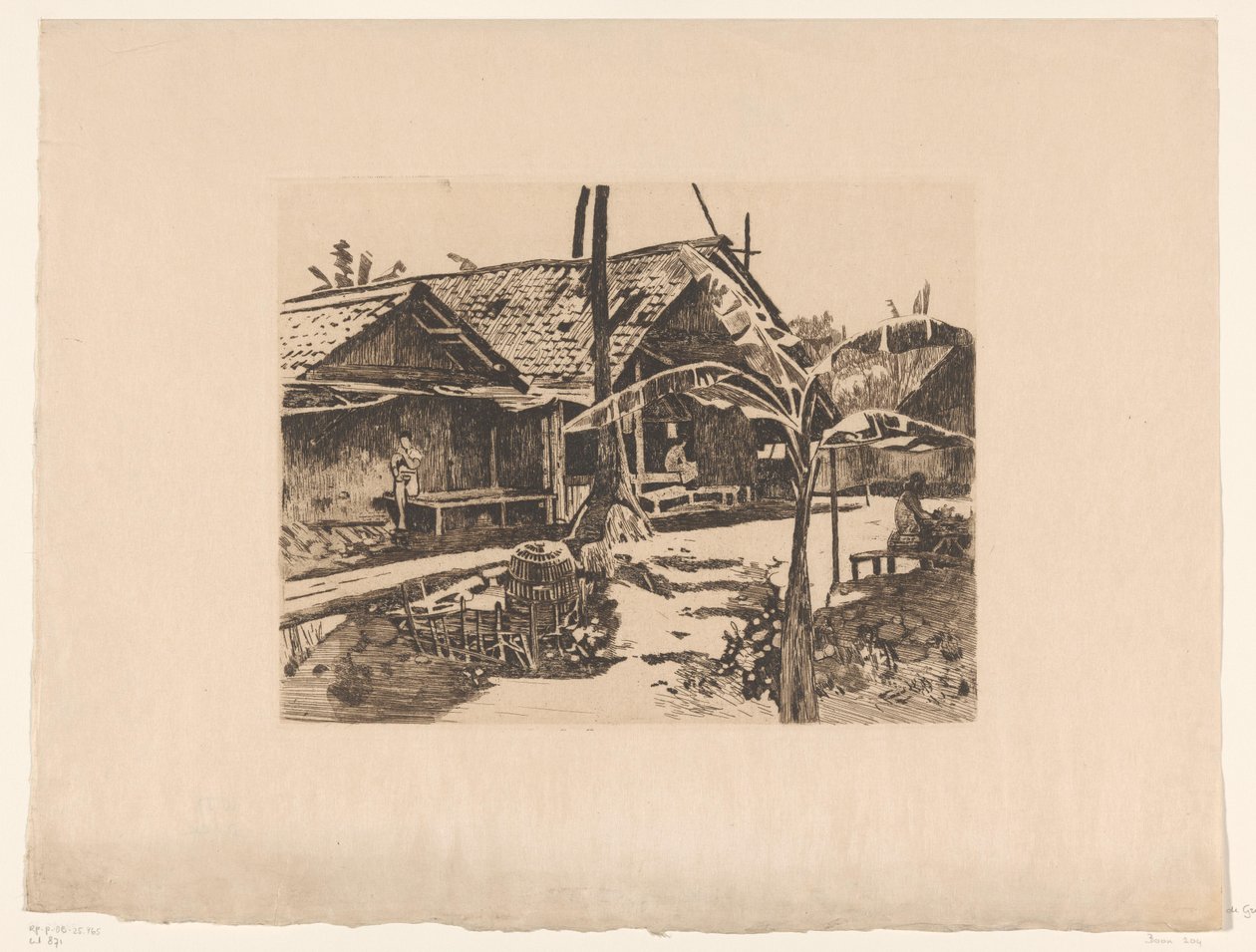 Pisang-tre i en kampong i Buitenzorg av Willem Arnoldus Witsen