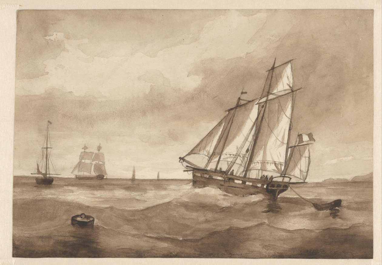 Skip på havet av Willem Witsen