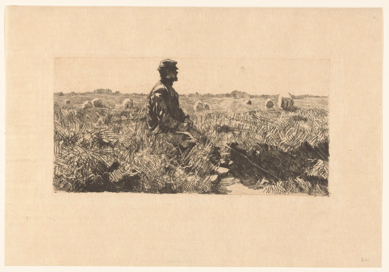 Sittende sauegjeter av Willem Witsen