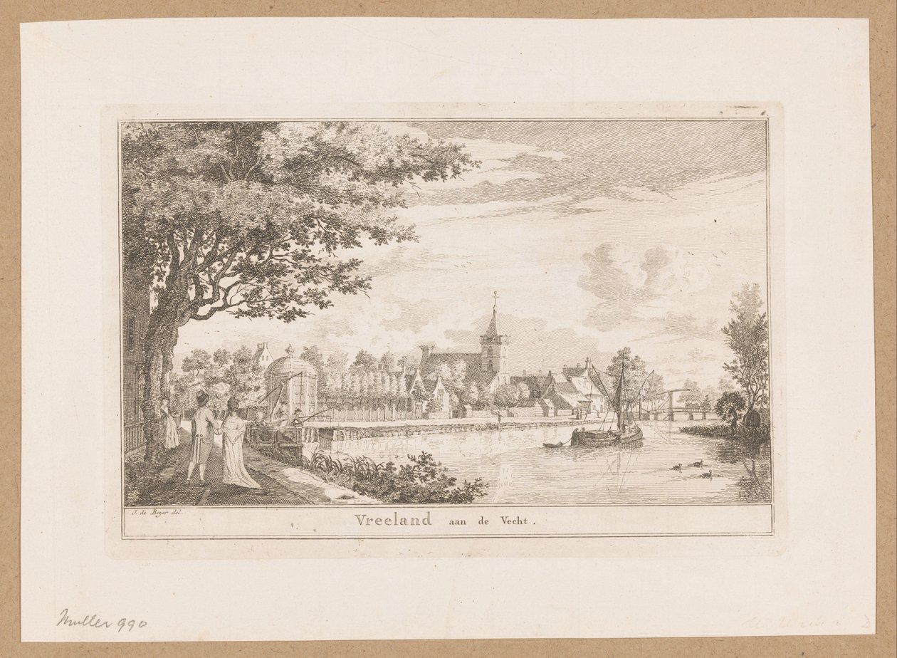 Utsikt over Vreeland Vreeland aan de Vecht (tittel på objekt) av Willem Writs (possibly)